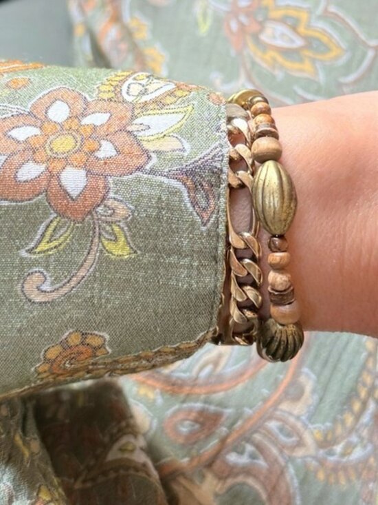 Alquimia Jewelry - STACKABLE BRACELET/ Earthy boho/ suede+jasper+wood